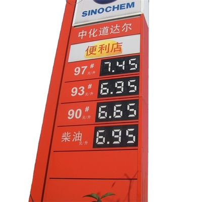 Outdoor 7 Segment Oil Digital Price Display Signs For Gas Station