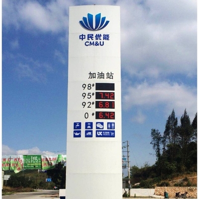 240mm Height LED Gas Price Signs Outdoor Waterproof Led Screen Digital Display Board